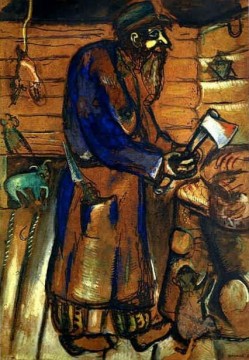 The Butcher Old man contemporary Marc Chagall Oil Paintings